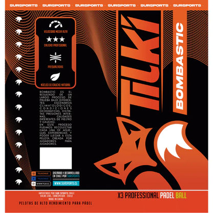 Tarro de Pelota Tilki Padel Bombastic X3