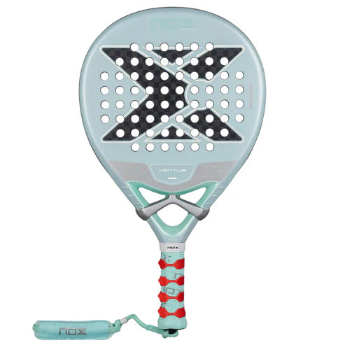 Pala de Padel Nox Ventus Hybrid 12K Lite 2026 + Tarro de pelotas +Overgrip + Protector