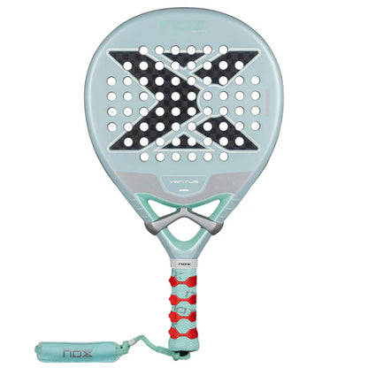 Pala de Padel Nox Ventus Hybrid 12K Lite 2026 + Tarro de pelotas +Overgrip + Protector