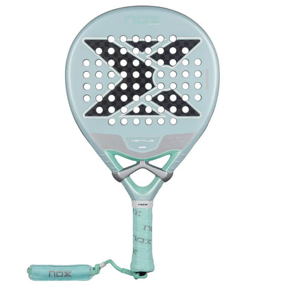 Pala de Padel Nox Ventus Hybrid 12K Lite 2026 + Tarro de pelotas +Overgrip + Protector