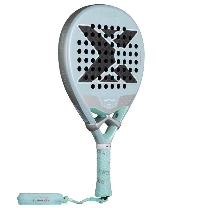 Pala de Padel Nox Ventus Hybrid 12K Lite 2026 + Tarro de pelotas +Overgrip + Protector
